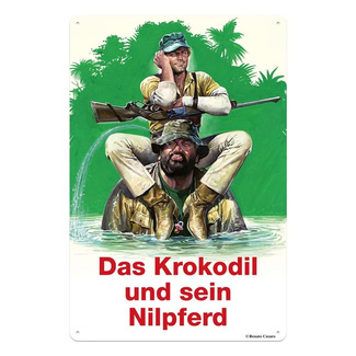 Bud Spencer & Terence Hill Tin Sign Das Krokodil und sein Nilpferd 20 x 30 cm0 cm