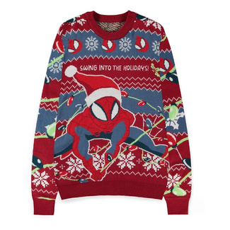 Spider-Man Sweater Swing into the Holidays (Christmas Jumper) Size XL