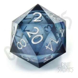 CritStones Liquid Core Dice D20 Ocean Orb 5 cm