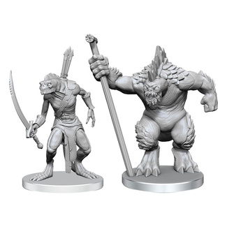 Pathfinder Deep Cuts Unpainted Miniatures Xulgath Skirmisher & Stoneliege
