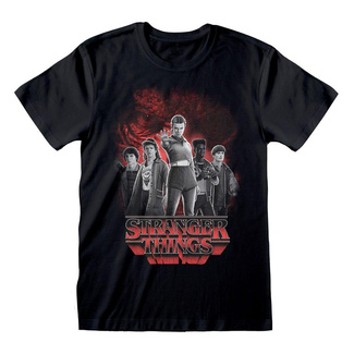 Stranger Things T-Shirt Group with Vecna behind Balck and White