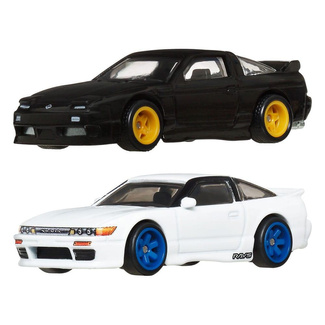 Hot Wheels Premium Car Culture Diecast Vehicle 2-Pack 1/64 '96 Nissan 180SX Type X & Nissan SilEighty