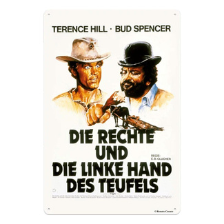 Bud Spencer & Terence Hill Tin Sign Rechte und Linke Hand des Teufels 20 x 30 cm