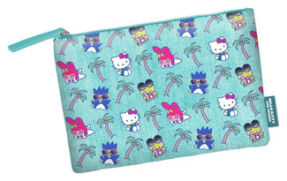 Sanrio Soleil Toiletry Bag Hello Kitty Palms Turquoise
