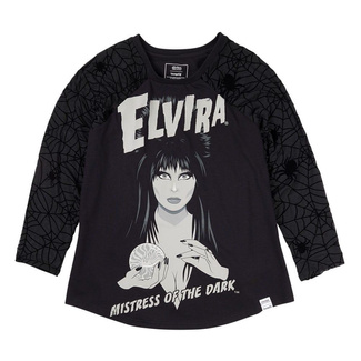 Elivira by Loungefly Tee T-Shirt Unisex Shirred Raglan