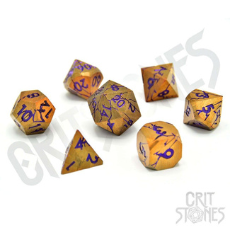 CritStones Metal Dice Set Shattered Sigils (7)