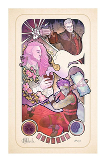 10th Anniversary Art Nouveau Illustrations 46 x 28 cm - unframed