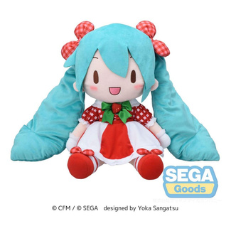 Hatsune Miku Fuwa Petit Plush Figure Hatsune Miku x Love and Berry Dress Up and Dance! Lovely Strawberry 40 cm