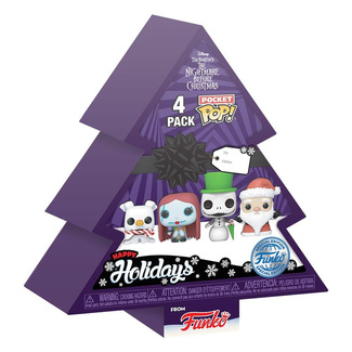 Nightmare before Christmas Pocket Funko POP! figurka 4-Pack Tree Holiday 4 cm