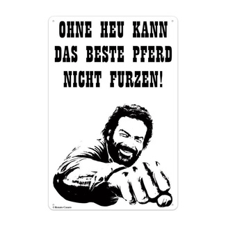 Bud Spencer Tin Sign Pferd Faust 20 x 30 cm