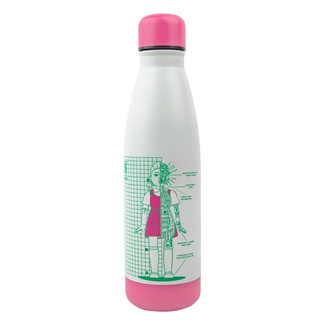 Squid Game Thermo Water Bottle Young-hee Blue & White Print