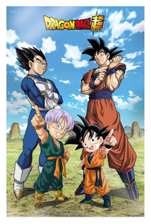 Dragon Ball Super 3D Poster Battle of Gods Goku Vegeta Family 38 x 58 cm