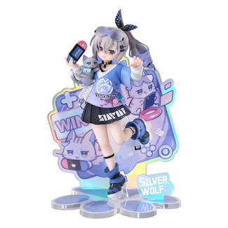 Star Rail Rise Up Little Cat Series PVC Statue Silver Wolf Ver. 19 cm