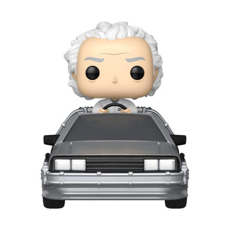 Back to the Future Funko POP! Rides Deluxe Vinyl Doc w/Time Machine 9 cm