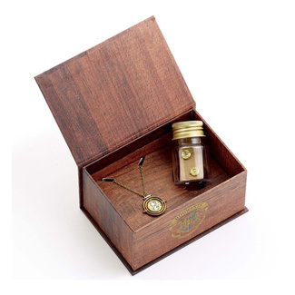 Hermoine Potions Time Turner Necklace and Earrings Gift Set (Golden Tone)