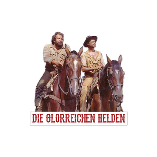Bud Spencer & Terence Hill 3D Tin Sign Die glorreichen Helden 45 x 45 cm