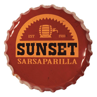 Fallout Tin Sign Sunset Sarsaparilla Bottle Cap