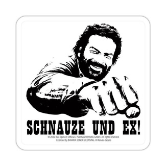 Bud Spencer Tin coasters Schnauze und Ex 10 x 10 cm