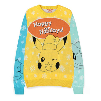 Pokémon Sweater Pikachu, Bulbasaur, Squirtle & Charmender (Christmas Jumper)