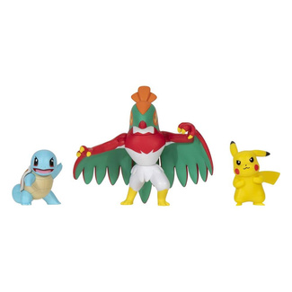 Pokémon Select Battle Figure Pikachu, Squirtle, Hawlucha 7,5 cm