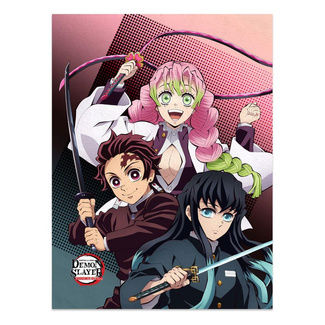 Kimetsu no Yaiba blanket Tanjiro, Mitsuri, Muichiro 120 x 160 cm
