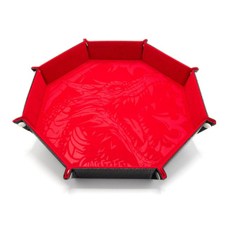 CritStones Folding Dice Tray Dragon Skin XL Edition Red