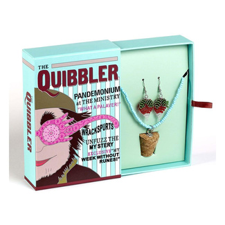 Quidditch Luna Beaded Cork Charm Necklace and Radish Earrings Gift Set
