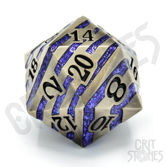 CritStones metal Dice D20 Engraved Elder 3 cm