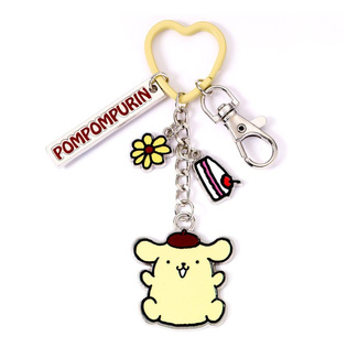 Hello Kitty Key Chain with Pompompurin Charms 15 cm