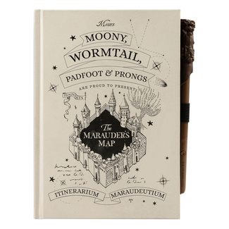 Harry Potter Premium Notebook A5 with Light Marauder's Map