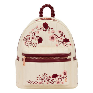 Loungefly Midi Backpack Cream & Red Floral
