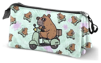 Oh My Pop! Triple Pencil case Capybara Green