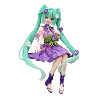 Hatsune Miku Noodle Stopper PVC Statue Flower Fairy Cosmos Purple Color Ver. 14 cm