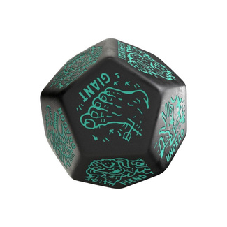 Viridian Jumbo Dice Monster Generator Die D12 Black