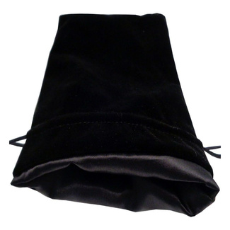 FanRoll Dice Bag Velvet Black with Black Satin Large