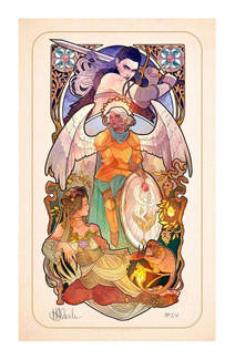 10th Anniversary Art Nouveau Illustrations 46 x 28 cm - unframed