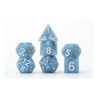 FanRoll Sharp Edge Silicone Dice Set Glacial Debris (7)