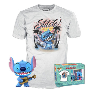 Lilo & Stitch Funko POP! & Tee Box Ukelele Stitch (FL) Size L