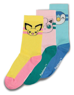 Pokémon Socks 3-Pack Crew 35-38