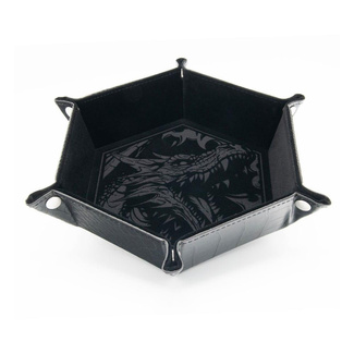 CritStones Folding Dice Tray Dragon Skin Edition Black
